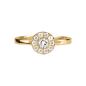 Preview: Jacques Lemans SE-R156E54 Damen Ring Gr. 54 Sterlingsilber vergoldet mit White Topaz